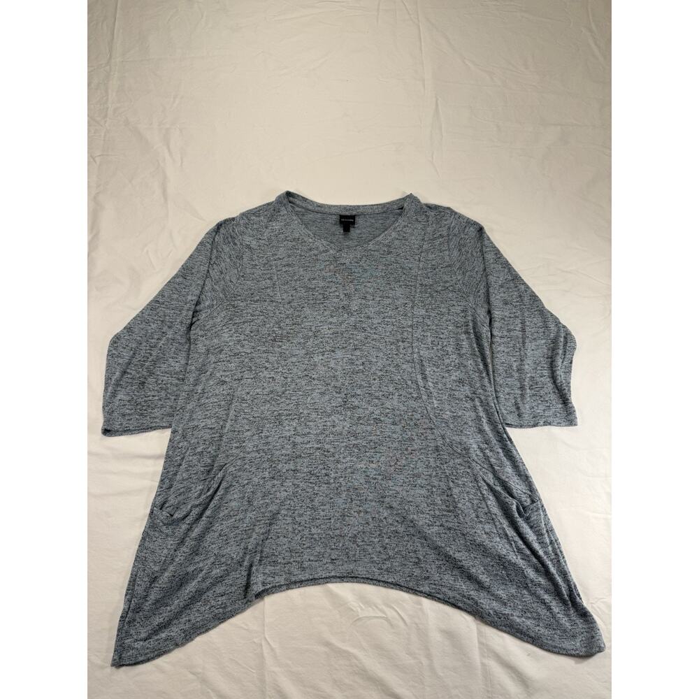 Db Sunday Blue long sleeve Tunic‎ Top women’s 2X heathered knit